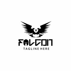 Illustration luxury Modern falcon Eagle Logo Vector design icon 