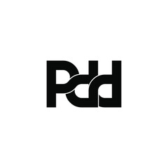 pdd letter original monogram logo design