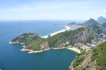 Aerial photo Vermelha beach and Copacabana beach