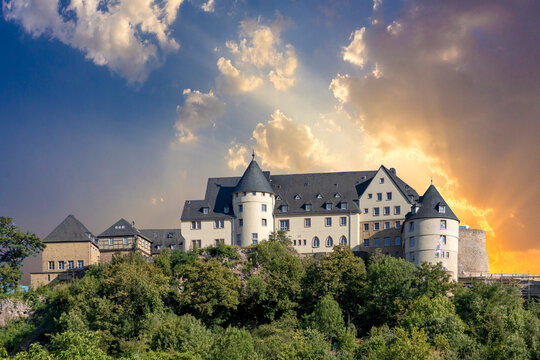 historic Ebernburg near Bad Kreuznach at the hill