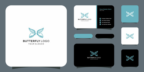 butterfly logo business card set