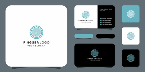finger print logo business card set