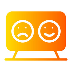 monitor computer gradient icon