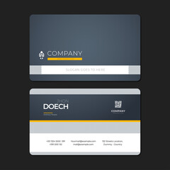 gradient elegant dark blue business card template