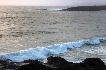 View of the Pacific Ocean along the California Coast, Mendocino, United States.