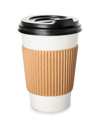 Takeaway cup for drink isolated on white background