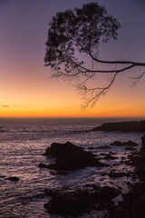 View of the Pacific Ocean along the California Coast, Mendocino, United States.