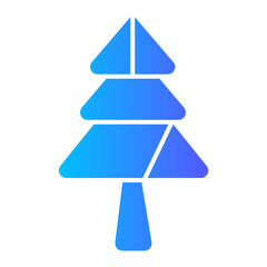 pine tree gradient icon
