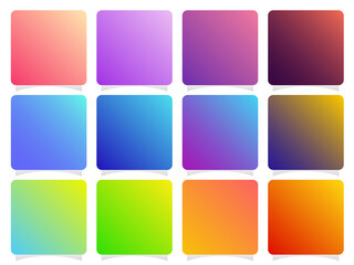 Beautiful vibrant colorful gradients collection