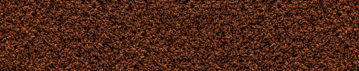 coffee powder abstract background. Coffee grind texture background , banner.