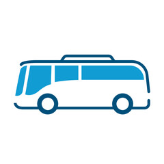 Bus Minimal Logo Icon tour bus Flat Pictogram Symbol 