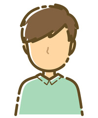 Simple male faceless icon