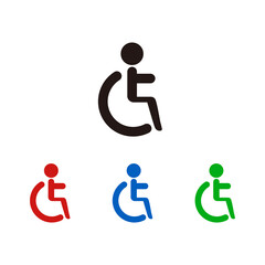 A set of wheelchair icons.