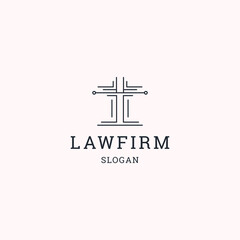 Law firm logo icon design template vector illustration