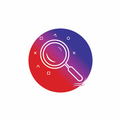 Search vector logo icon design background