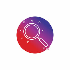 Search vector logo icon design background