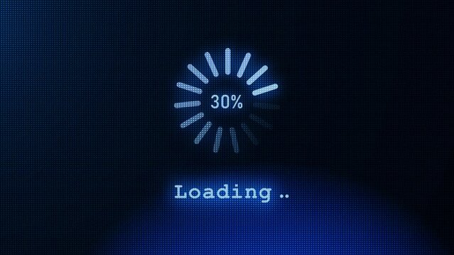 4k Circle Loading Process Loading circle icon to Complete Screen Animation. Loading Transfer Download, orb waiting Progress loading bar. increasing transfer. Download Complete. Interface buffering