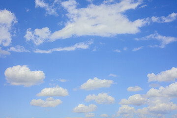 Obraz premium blue sky background with small clouds .