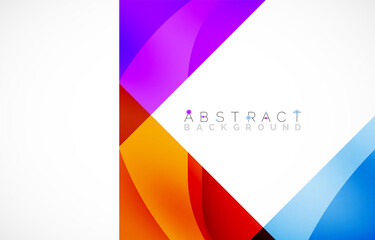 Minimal background. Abstract square shape with round corners created with wavy forms. Vector Illustration For Wallpaper, Banner, Background, Landing Page