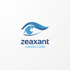 zeaxant vision care logo, creative eye with initial z vector - obrazy, fototapety, plakaty
