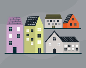 Fototapeta premium houses and buildings