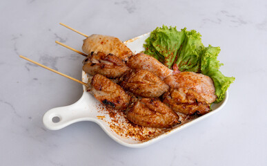 Mixed Spicy Mala Grilled Meats and Vegetables and Fish Rice Dishes