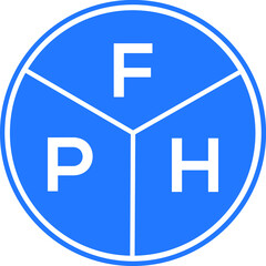 FPI letter logo design on black background. FPH creative  initials letter logo concept. FPH letter design