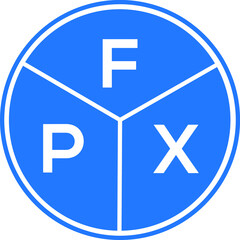 FPX letter logo design on black background. FPX creative  initials letter logo concept. FPX letter design