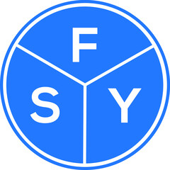 FSY letter logo design on White background. FSY creative Circle letter logo concept. FSY letter design. 