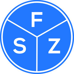 FSZ letter logo design on White background. FSZ creative Circle letter logo concept. FSZ letter design. 