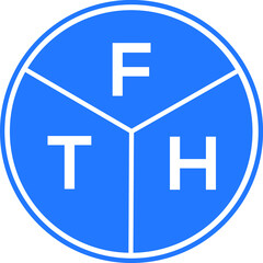 Obraz premium FTH letter logo design on White background. FTH creative Circle letter logo concept. FTH letter design. 