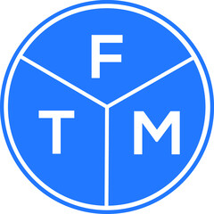 Obraz premium FTM letter logo design on White background. FTM creative Circle letter logo concept. FTM letter design. 