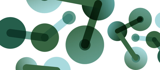 Abstract background. Round dots connected by lines. Trendy techno business template for wallpaper, banner, background or landing