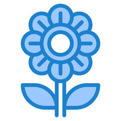 flower blue style icon