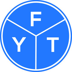 FYT letter logo design on black background. FYT  creative initials letter logo concept. FYT letter design.
