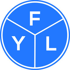 FYL letter logo design on black background. FYL  creative initials letter logo concept. FYL letter design.
