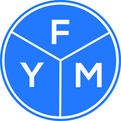 FYM letter logo design on black background. FYM  creative initials letter logo concept. FYM letter design.
