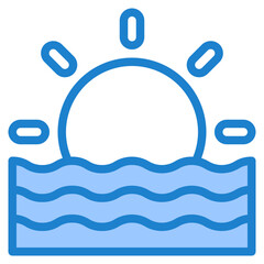 sunset blue style icon