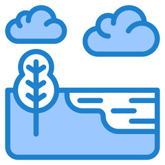 tree blue style icon