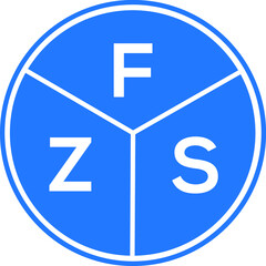 FZS letter logo design on black background. FZS  creative initials letter logo concept. FZS letter design.
