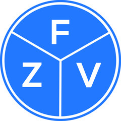 FZV letter logo design on black background. FZV  creative initials letter logo concept. FZV letter design.
