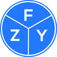 FZY letter logo design on black background. FZY  creative initials letter logo concept. FZY letter design.
