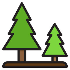pine color line style icon