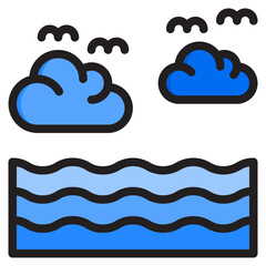 sea color line style icon