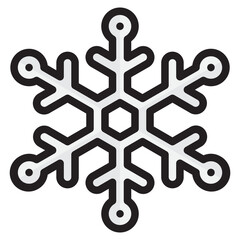 snowflake color line style icon