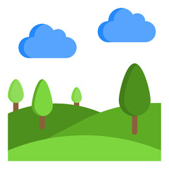 nature view flat style icon