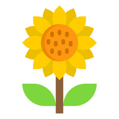 sunflower flat style icon