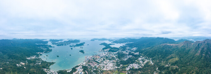 Aerial view of sai Kung. Travel and vacation location in East Hong Kong, Outdoor, panorama