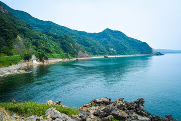 日本海 田ノ浦の海岸沿い 新潟 (Coast of Japan sea, Tanoura, Niigata, Japan)