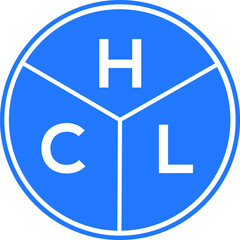 Fototapeta premium HCL letter logo design on black background. HCL creative initials letter logo concept. HCL letter design.